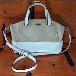 Kate Spade Beige and White Shoulder Bag